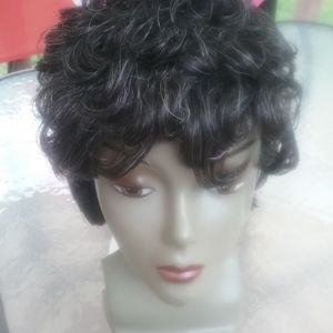 A black and gray wig